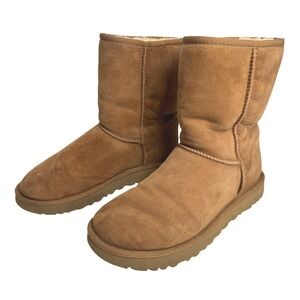 UGG Classic Short II Chestnut Suede Shearling Boots 1016223 Womens 8